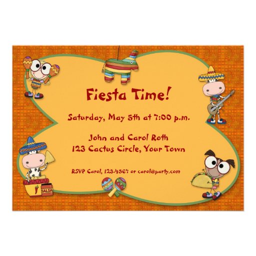 Fiesta Critters Invitation