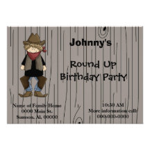 Fiesta de cumpleaños del Invitación-Vaquero