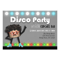 Fiesta de disco con las invitaciones del personali invitaciones