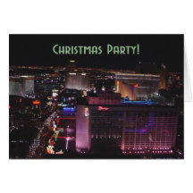 ¡Fiesta de Navidad de la tira de Las Vegas! Tarjet