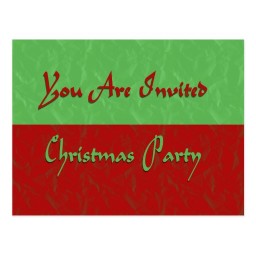 Fiesta de Navidad invitada Tarjeta Postal