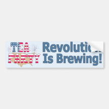 Fiesta del té: ¡La revolución está elaborando cerv Etiqueta De Parachoque
