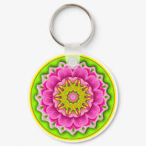 Fiesta Flower Round keychains