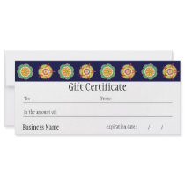 Fiesta Gift Certificate Customized Rack Card