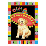 Fiesta Golden Retriever Greeting Card