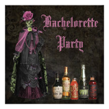 Fiesta gótico de Bachelorette del esqueleto y del  Anuncios