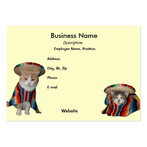 Fiesta/Mexican/Hispanic Theme Business Card Templates (front side)