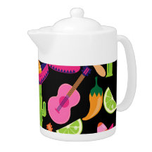 Fiesta Party Sombrero Cactus Limes Peppers Maracas