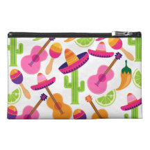 Fiesta Party Sombrero Cactus Limes Peppers Maracas Travel Accessories Bags