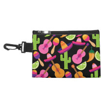 Fiesta Party Sombrero Cactus Limes Peppers Maracas Accessories Bag