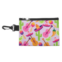 Fiesta Party Sombrero Cactus Limes Peppers Maracas Accessories Bag