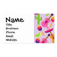 Fiesta Party Sombrero Cactus Limes Peppers Maracas Business Card Templates