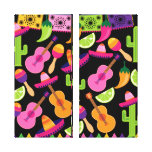 Fiesta Party Sombrero Cactus Limes Peppers Maracas Gallery Wrap Canvas