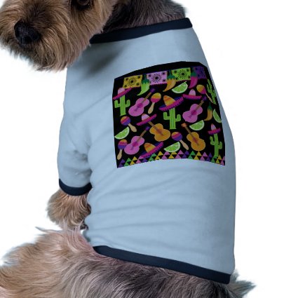 Fiesta Party Sombrero Cactus Limes Peppers Maracas Dog Clothing