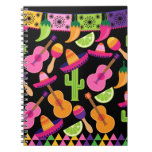 Fiesta Party Sombrero Cactus Limes Peppers Maracas Note Books