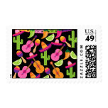 Fiesta Party Sombrero Cactus Limes Peppers Maracas Postage Stamps