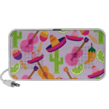 Fiesta Party Sombrero Cactus Limes Peppers Maracas Travelling Speakers