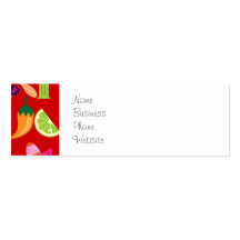 Fiesta Party Sombrero Limes Guitar Maraca Saguaro Business Card