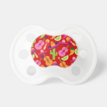 Fiesta Party Sombrero Limes Guitar Maraca Saguaro Baby Pacifier