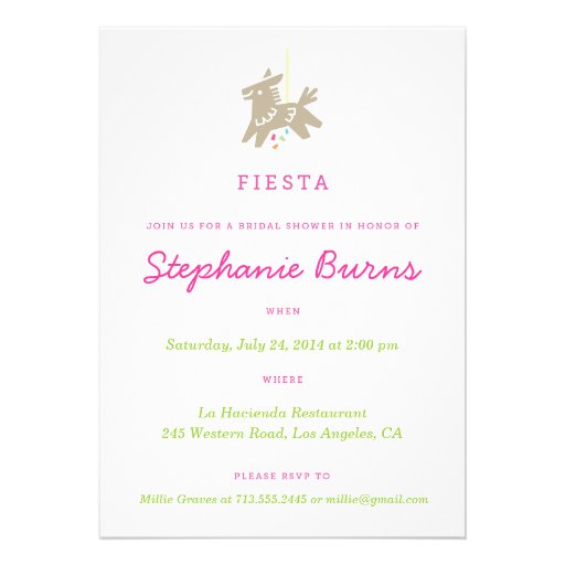 Fiesta Piñata - Bridal Shower Invitations