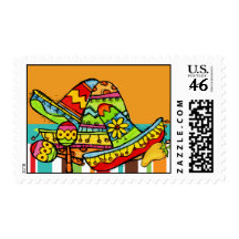 Fiesta Postage Stamps