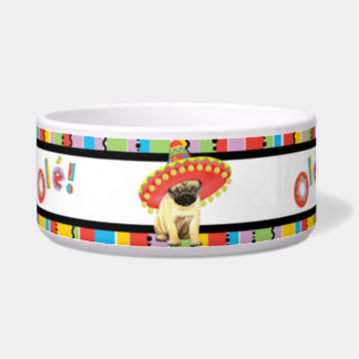 Cute Pug Pet Bowls - Dog Bowls & Cat Bowls | Zazzle