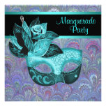 Fiesta púrpura azul de la mascarada del trullo de  invitacion personal 