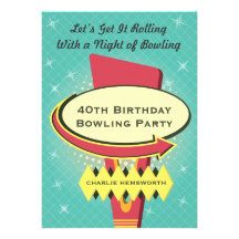 Fiesta retro de los bolos comunicados personalizados