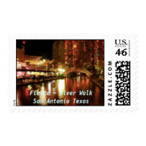 Fiesta ~ River Walk San Antonio Texas Postage Stamp