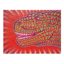 "Fiestaraptor" T. Rex Postcards (Painted Live) postcards