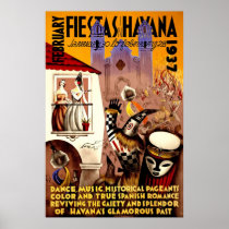 Fiestas Havana 1937 Print