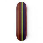 Fifteen Different Racing Stripes On REDWOOD Skateboard