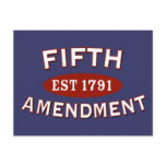 Fifth Amendment Est 1791 Postcard