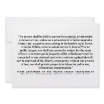 Fifth Amendment to the United States Constitution Personalized Invite