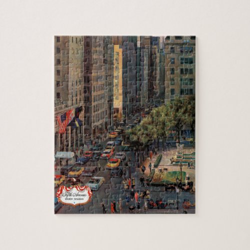 Fifth Avenue by John Falter Puzzle