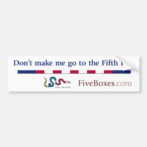 Fifth Box Bumper Sticker