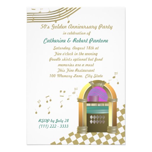 Fifties are Golden Invites