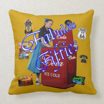Fifties Memorbilia icons American MoJo Pillow