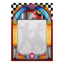 Fifties Party Invitations, 50's Rock n Roll