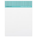 Fifties Pinstripe Letterhead, Aqua 66CCCC