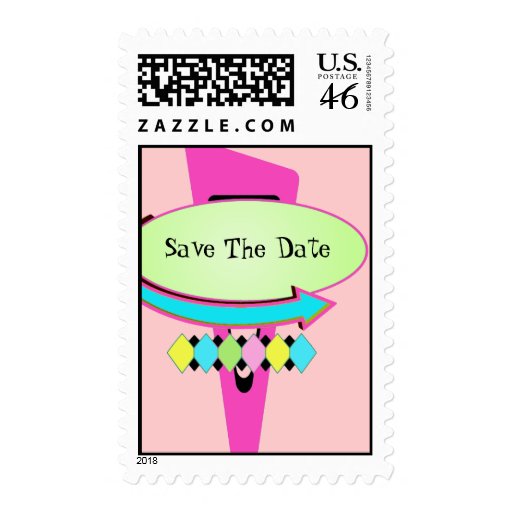 Fifties Save the Date Stamp