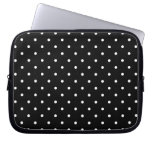 Fifties Style Black and White Polka Dot Computer Sleeve
