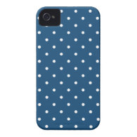 Fifties Style Blue Polka Dot Iphone 4/4S Case iPhone 4 Case