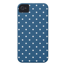 Fifties Style Blue Polka Dot Iphone 4/4S Case iPhone 4 Case