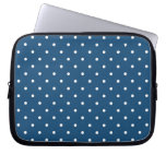 Fifties Style Blue Polka Dot Laptop/iPad 2 Case Laptop Computer Sleeves