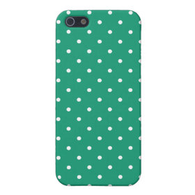 Fifties Style Emerald Green Polka Dot iPhone5 Case iPhone 5 Cover