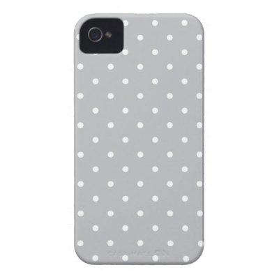 Fifties Style Gray Polka Dot Iphone 4/4S Case Iphone 4 Cover