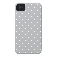 Fifties Style Gray Polka Dot Iphone 4/4S Case iPhone 4 Cover