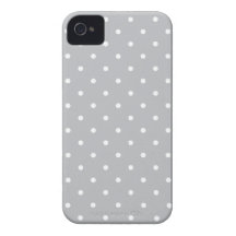 Fifties Style Gray Polka Dot Iphone 4/4S Case iPhone 4 Cover