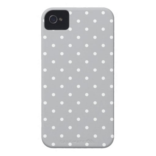 Fifties Style Gray Polka Dot Iphone 4/4S Case iPhone 4 Cover
